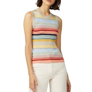 Missoni Multi Stripe Top Rainbow Sleeveless Blouse